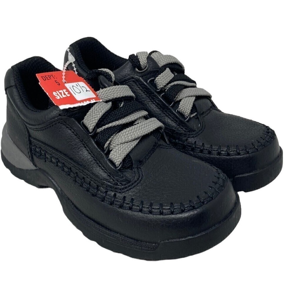 Clarks Boys Black Caribou Sneakers Size 10.5 MW US 28 MW EU Leather NEW